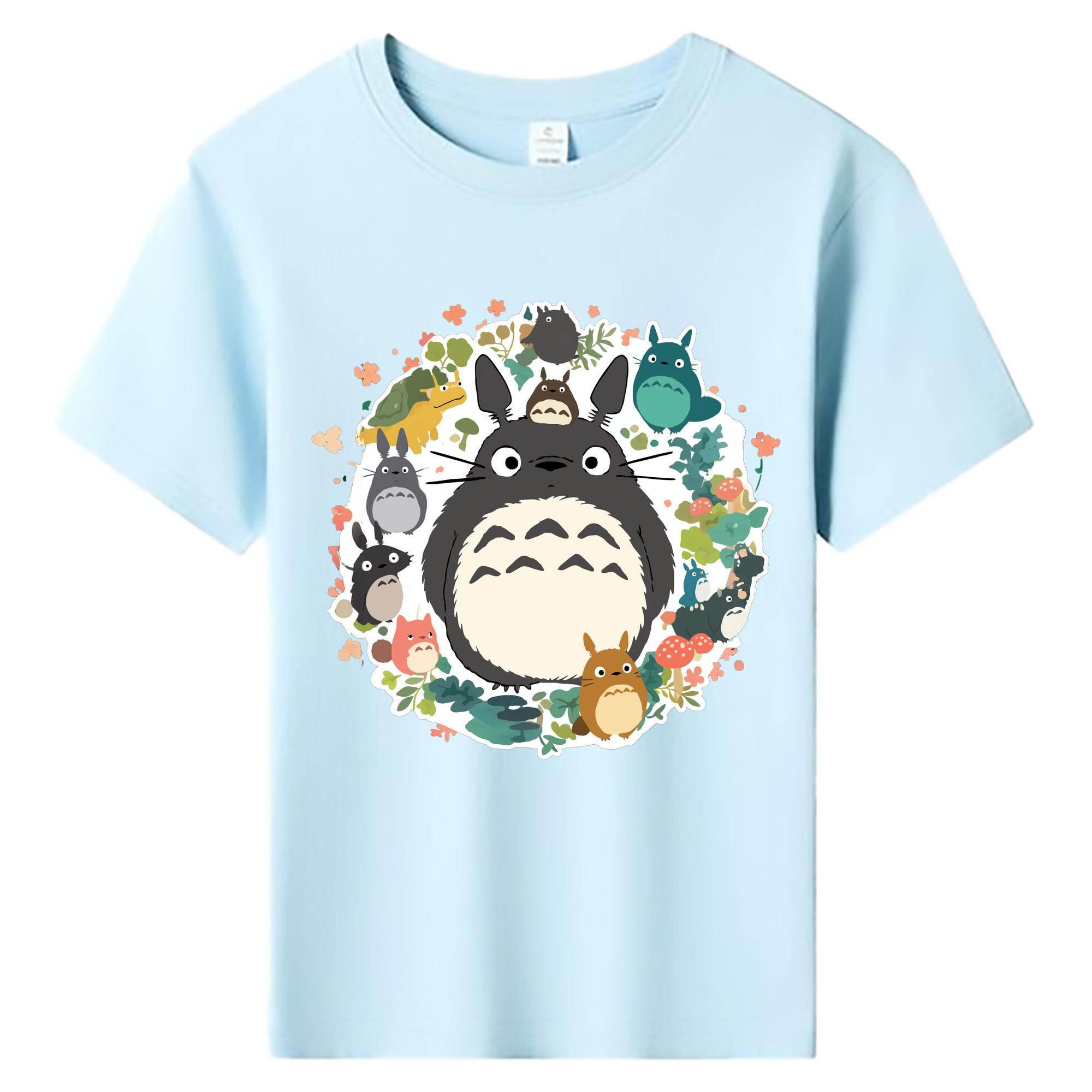 （画像用） となりのトトロ 草壁メイ 草壁サツキ My Neighbor Totoro Satsuki Kusakabe Mei Kusakabe 綿100％キッズTシャツ（フロントプリント）